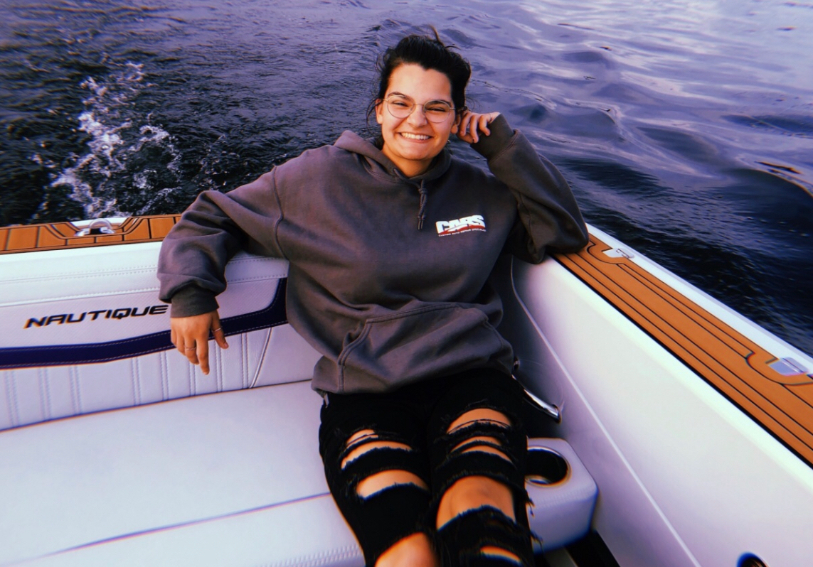 me on a boat