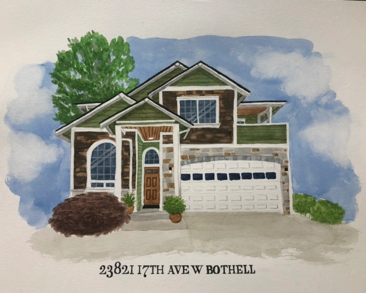 Watercolor Real Estate Painting 